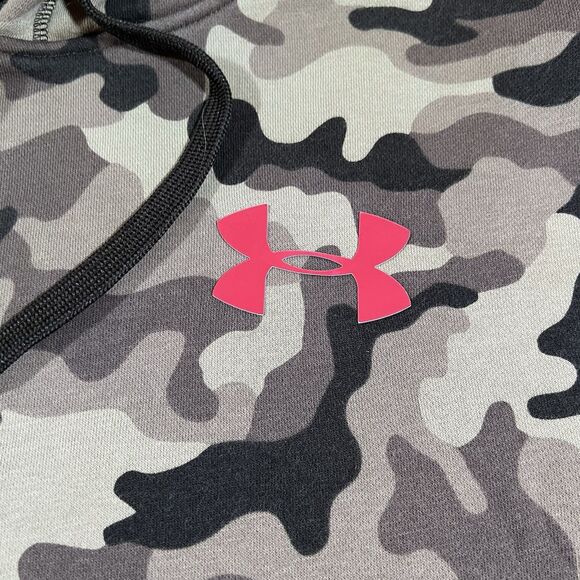 Under Armour Camo Hooded Sweatshirt Hoodie Men's Large Loose Outdoor Hunting - Picture 6 of 10